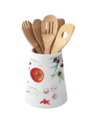 Suport din portelan cu 5 ustensile de bucatarie, Home & Kitchen - SIMONA'S COOKSHOP